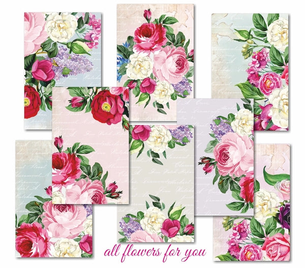 All Flowers For You - MINI scrapbook papirer (24 stk)