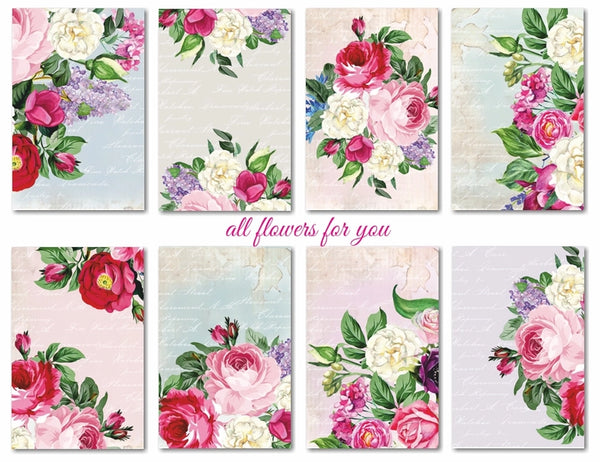 All Flowers For You - MINI scrapbook papirer (24 stk)