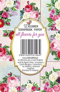 All Flowers For You - MINI scrapbook papirer (24 stk)