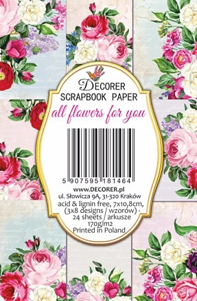 All Flowers For You - MINI scrapbook papirer (24 stk)