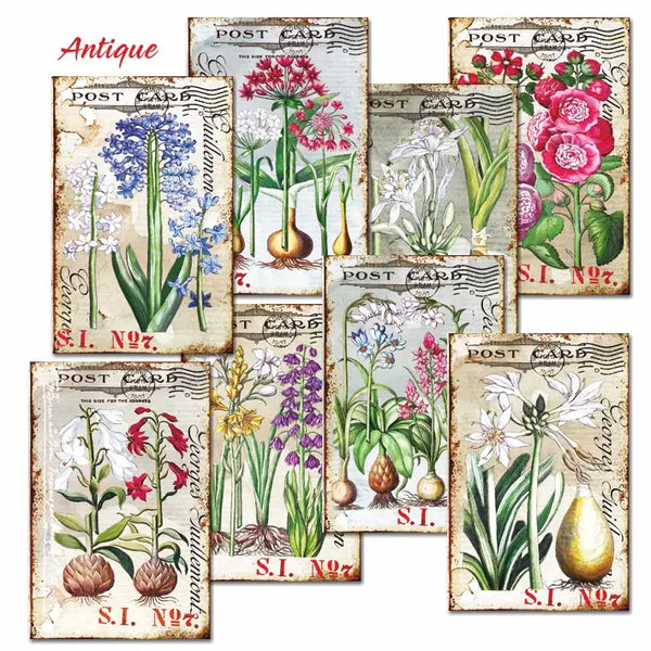 Antique - MINI scrapbook papirer (24 stk)