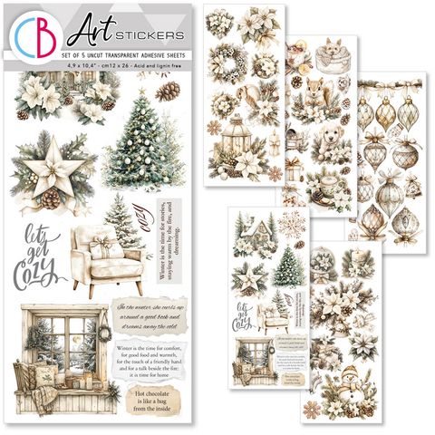 Winter Season Art stickers 5-pk (12x26 cm)