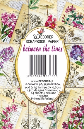 Between The Lines - MINI scrapbook papers (24 pcs)