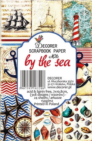 By the Sea - MINI scrapbook papirer (24 stk)