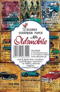 Oldsmobile - MINI scrapbook papirer (24 stk)