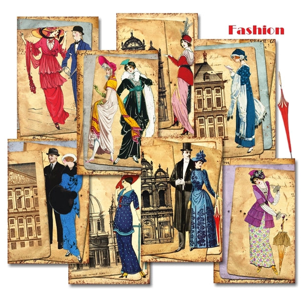 Fashion - MINI scrapbook papirer (24 stk)