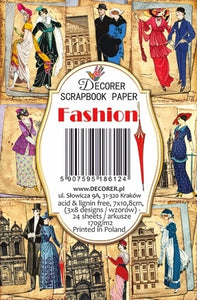 Fashion - MINI scrapbook papirer (24 stk)