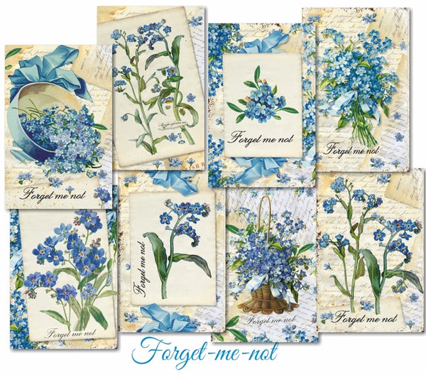 Forget-Me-Not - MINI scrapbook papirer (24 stk)