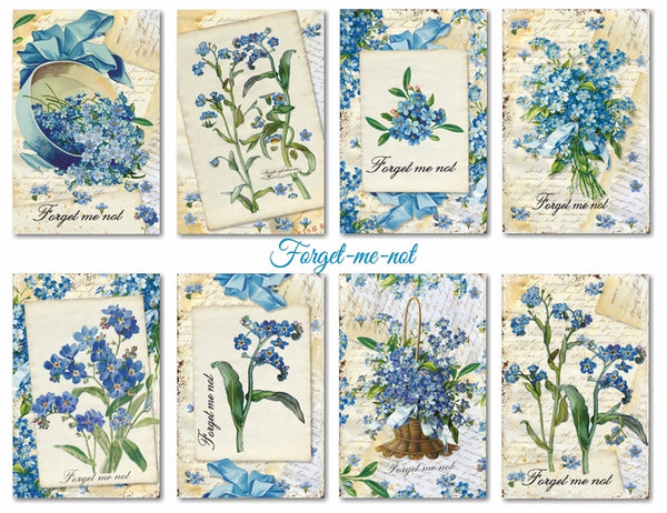 Forget-Me-Not - MINI scrapbook papirer (24 stk)