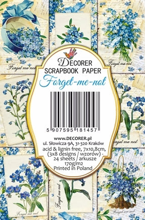 Forget-Me-Not - MINI scrapbook papirer (24 stk)