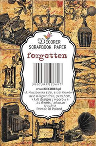 Forgotten - MINI scrapbook papirer (24 stk)