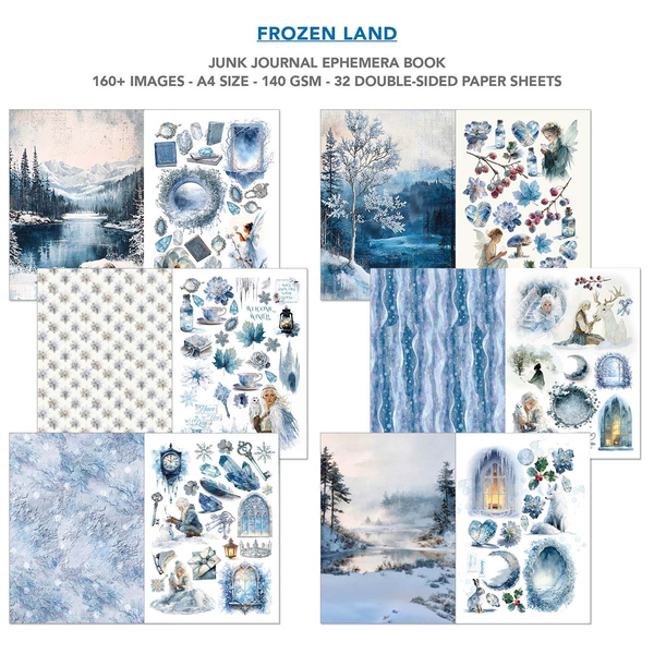 Frozen Land utklippsbok A4 (32 sider)