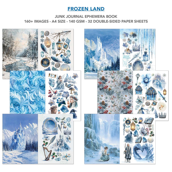 Frozen Land utklippsbok A4 (32 sider)