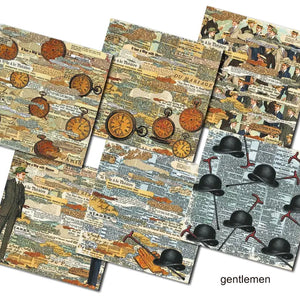 Gentlemen - 8x8 papers (18 pieces)