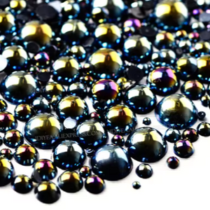 Halvperler black (metallic)