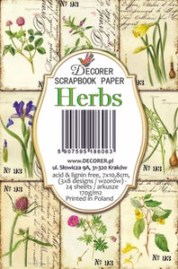 Herbs - MINI scrapbook papirer (24 stk)