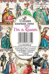 I'm A Queen - MINI scrapbook papirer (24 stk)