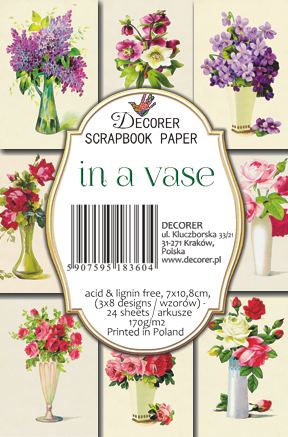 In A Vase - MINI scrapbook papirer (24 stk)