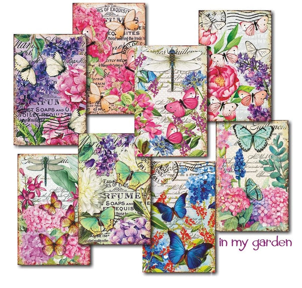 In My Garden - MINI scrapbook papirer (24 stk)