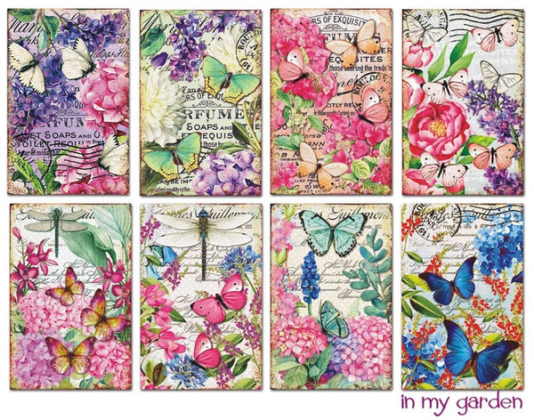 In My Garden - MINI scrapbook papirer (24 stk)