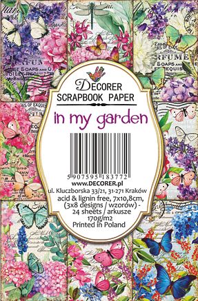 In My Garden - MINI scrapbook papirer (24 stk)