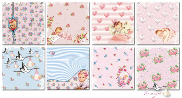 It's A Girl - 6x6 papers (24 pcs)