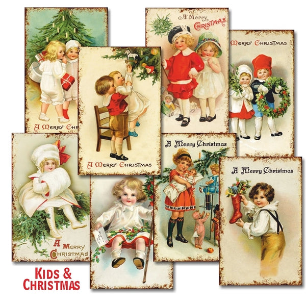 Kids & Christmas - MINI scrapbook papirer (24 stk)