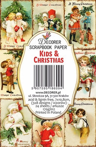 Kids & Christmas - MINI scrapbook papirer (24 stk)