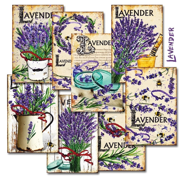 Lavender - MINI scrapbook papirer (24 stk)