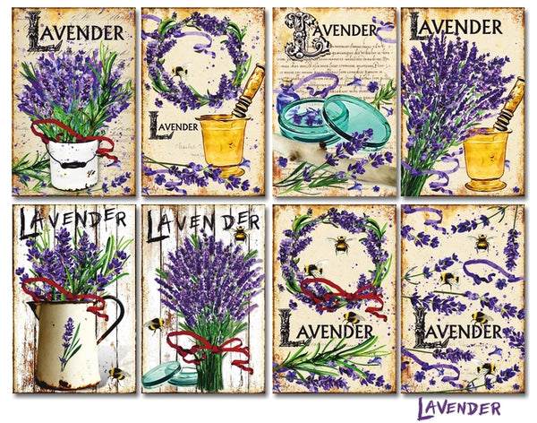 Lavender - MINI scrapbook papirer (24 stk)