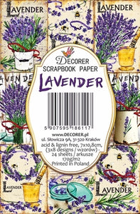 Lavender - MINI scrapbook papirer (24 stk)