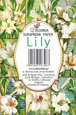 Lily - MINI scrapbook papirer (24 stk)