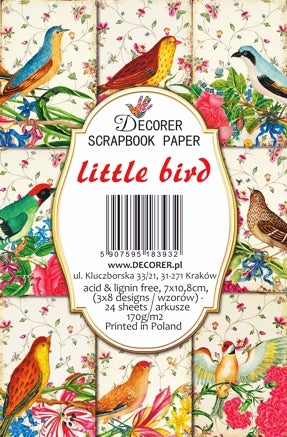 Little Bird - MINI scrapbook papirer (24 stk)