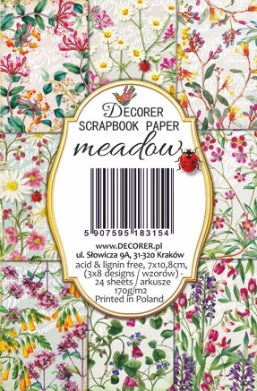 Meadow - MINI scrapbook papirer (24 stk)