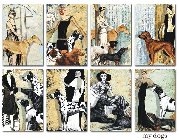 My Dogs - MINI scrapbook papirer (24 stk)