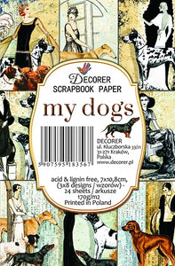 My Dogs - MINI scrapbook papirer (24 stk)