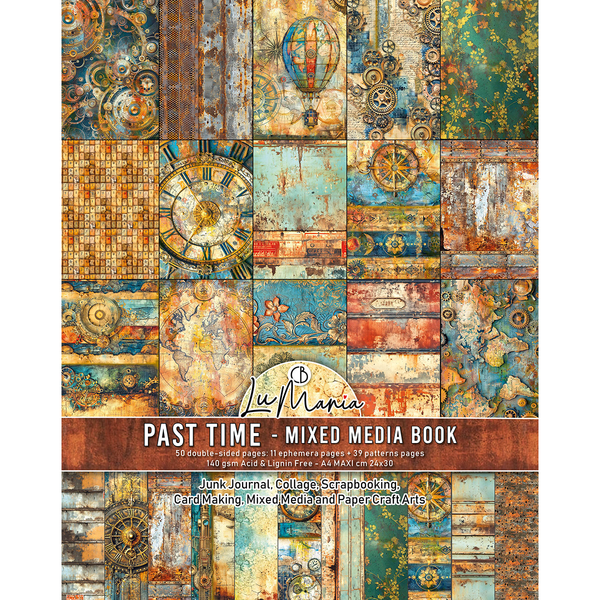 Past Time mixed media bok A4 maxi (50 sider)