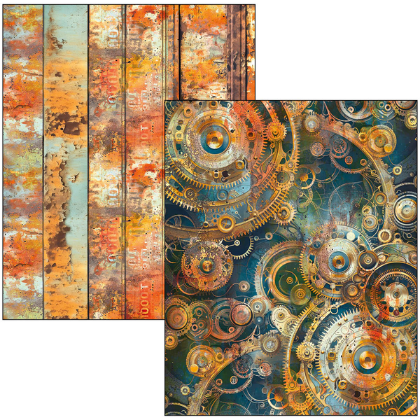 Past Time mixed media bok A4 maxi (50 sider)