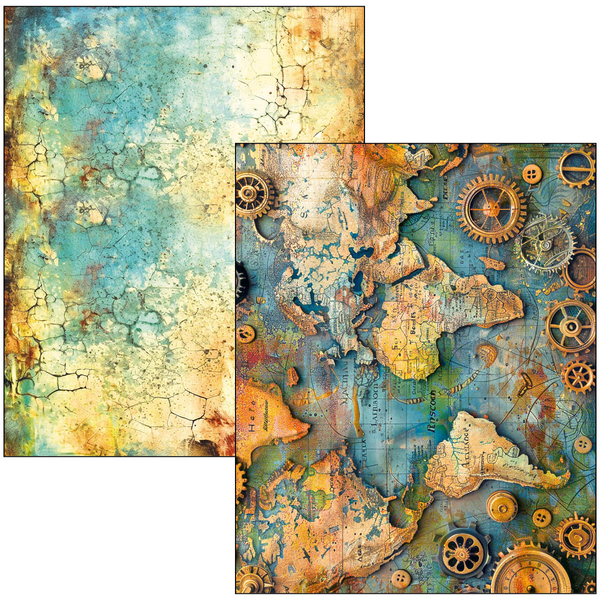 Past Time mixed media bok A4 maxi (50 sider)