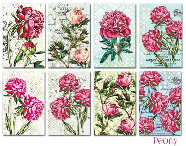 Peony - MINI scrapbook papirer (24 stk)