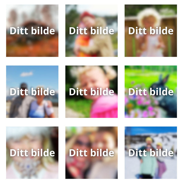 Kjøleskapsmagneter med dine bilder (9 stk)