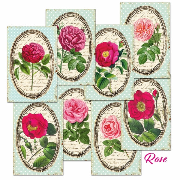 Rose - MINI scrapbook papirer (24 stk)