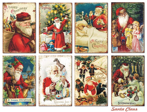 Santa Claus - MINI scrapbook papirer (24 stk)