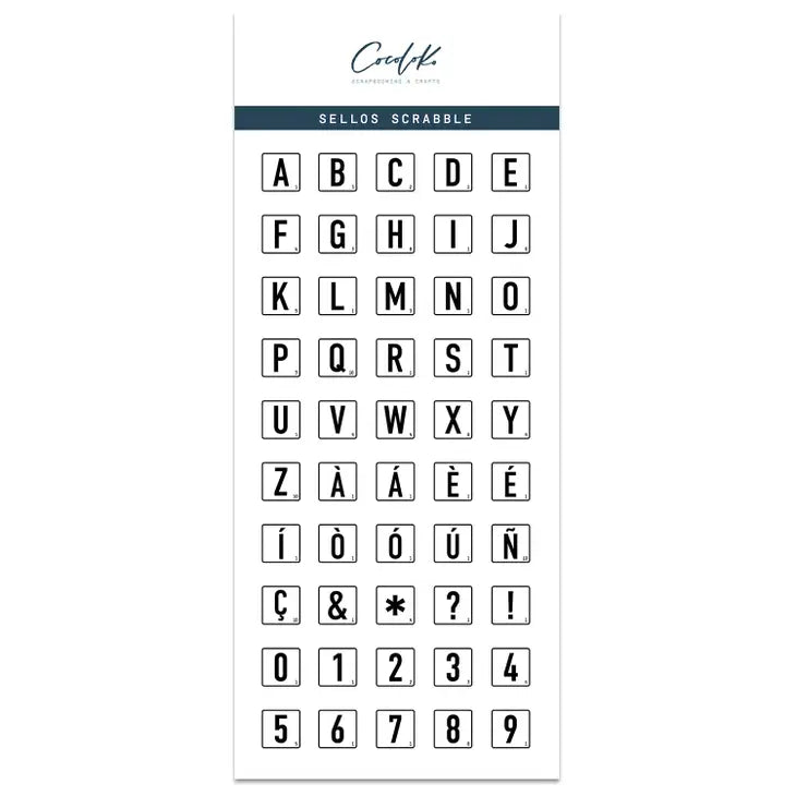 SCRABBLE clear stamp set