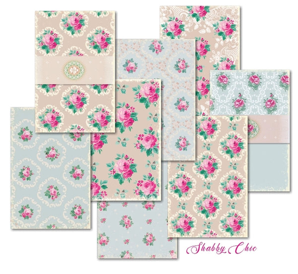 Shabby Chic - MINI scrapbook papirer (24 stk)