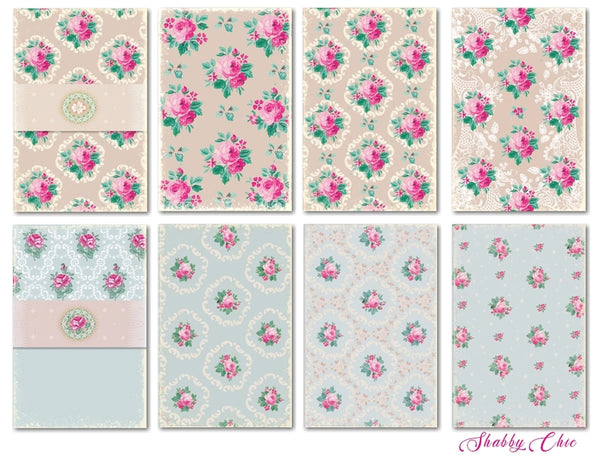 Shabby Chic - MINI scrapbook papirer (24 stk)