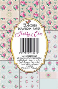 Shabby Chic - MINI scrapbook papirer (24 stk)