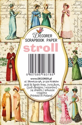 Stroll - MINI scrapbook papirer (24 stk)