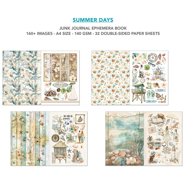 Summer Days utklippsbok A4 (32 sider)