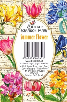 Summer Flower - MINI scrapbook papirer (24 stk)